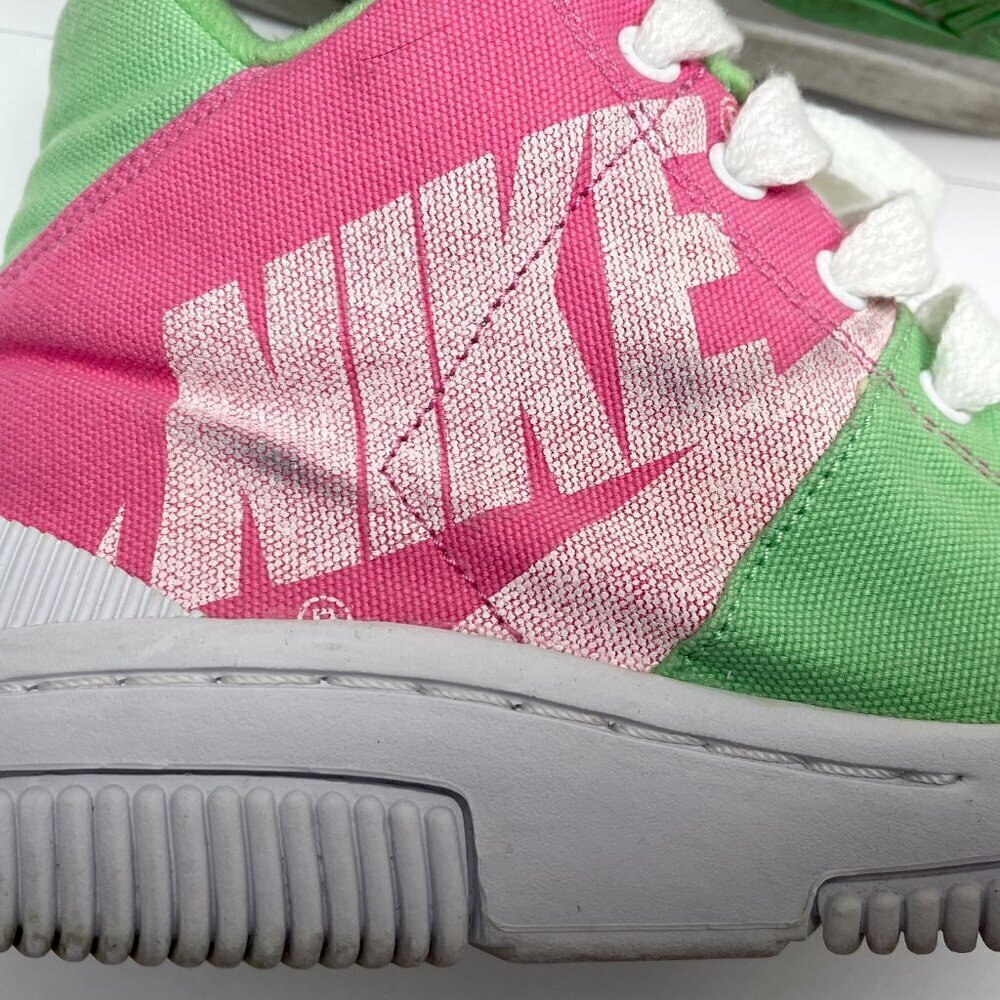 Nike Outbreak High Top Sneakers Pink & Green Retro Canvas Women's size 7.5 - Picture 7 of 10